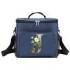 Lunch Bag Insulated Bags Cooler Box Thermal Organizer Handbag Shoulder Storage Lunchbag for Men and Women Golden Flower Printing
