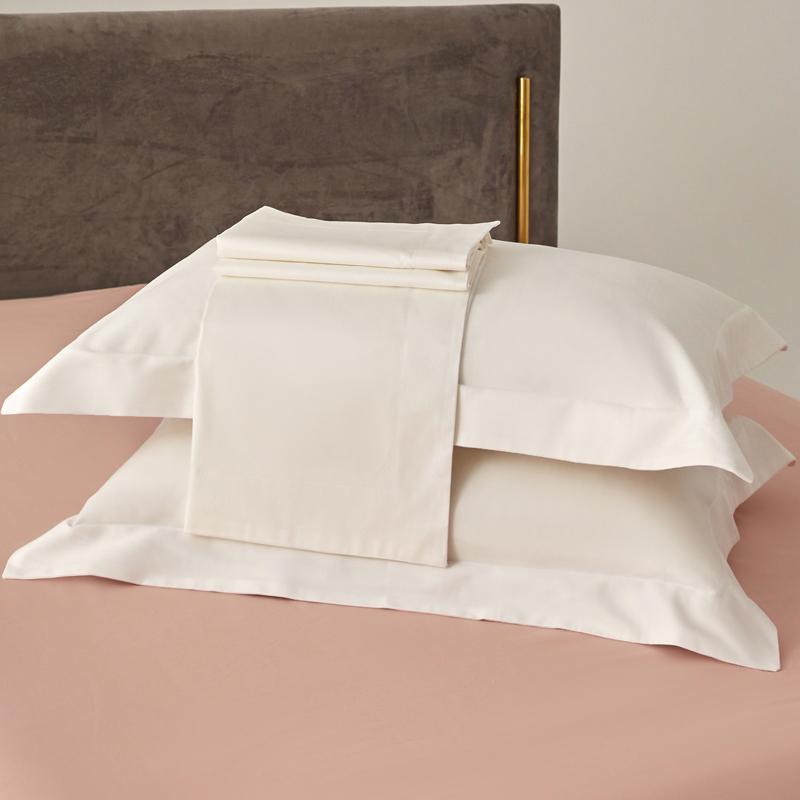 Premium Long-Staple Cotton Pillowcase Set - 100% Pure Cotton, Solid Color, 48x74cm (2-Pack)