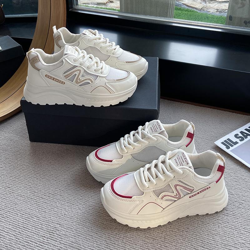 Thick-soled lightweight dad shoes 2025 new summer mesh fashion casual sports shoes are not tired of versatile running shoes