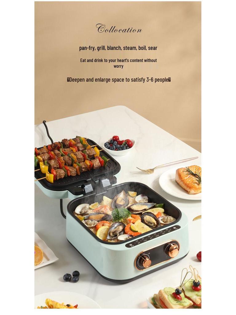 Multifunctional Double-Sided Non-Stick Electric Pancake Maker and Crepe Pan