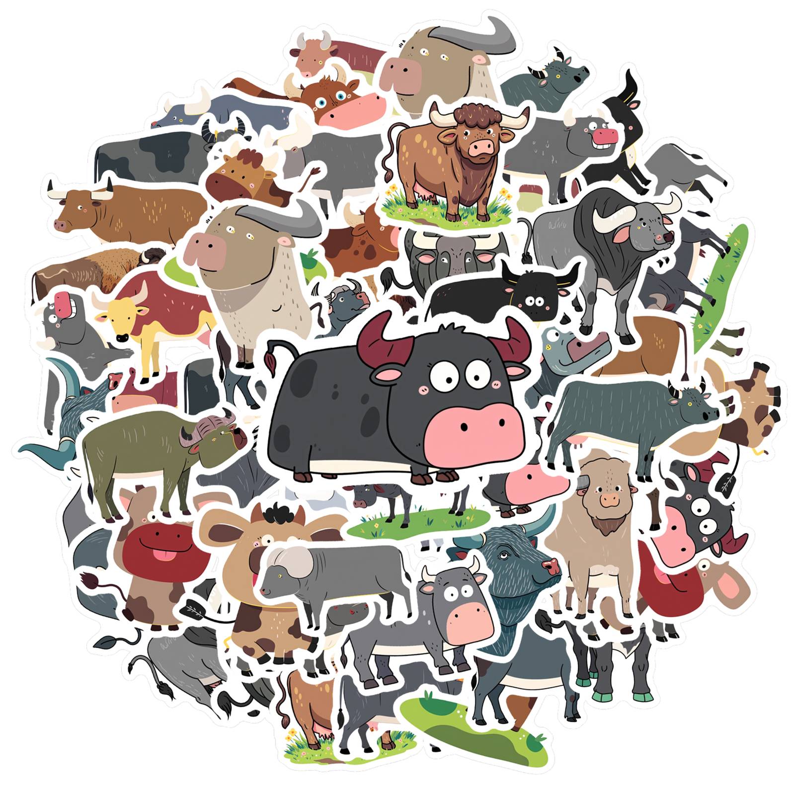 

35pcs-50pcs Playful Cartoon Stickers Cartoon Animal Stickers Stickers For Guitar Laptop Helmet Skateboard DIY