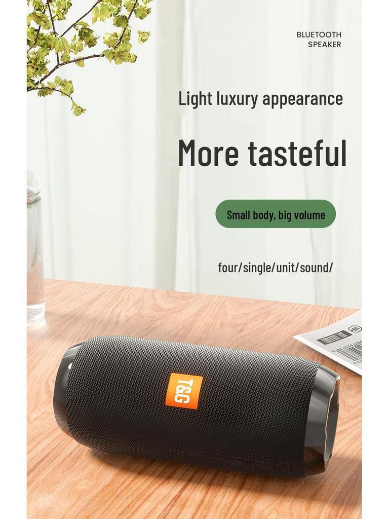 TG117 Wasserdichter Bluetooth-Lautsprecher mit Kartenslot & Wireless TWS, Tragbarer Outdoor-Subwoofer