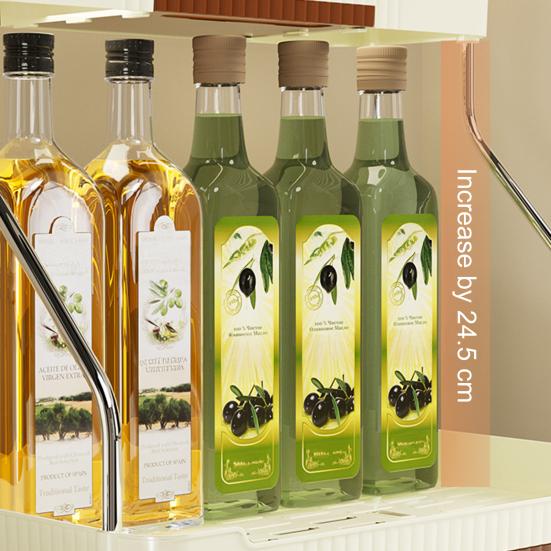 2-Tier Kitchen Counter Organizer Storage Shelf with Drip Trays Countertop Organizer Rack for Bottles And Jars Kitchen Bathroom