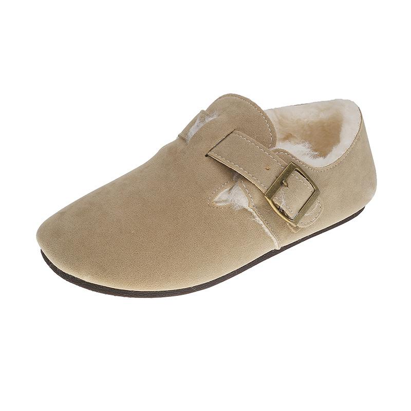 Mode Damenstiefel Herbst Winter Lässig Warm Damenschuhe Flache Weiche Slipper Mode Komfort Warm Plüsch Slip-on Baumwollstiefel Stiefel Damen