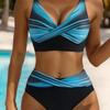 Women S Sexy Cross Strap Split Bikini Swimsuit