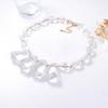 European and American exaggerated resin irregular transparent geometric beaded neck chain casual niche light luxury INS style necklace decoration