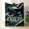Philadelphia Eagles Helmet Design Blanket Flannel Blanket for Bedroom, Living Room, Sofa, and Nap Sofas