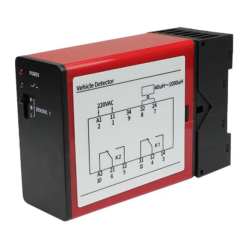 Red Single Channel Geomagnetic Vehicle Detector for Parking Gates Single-channel vehicle detector