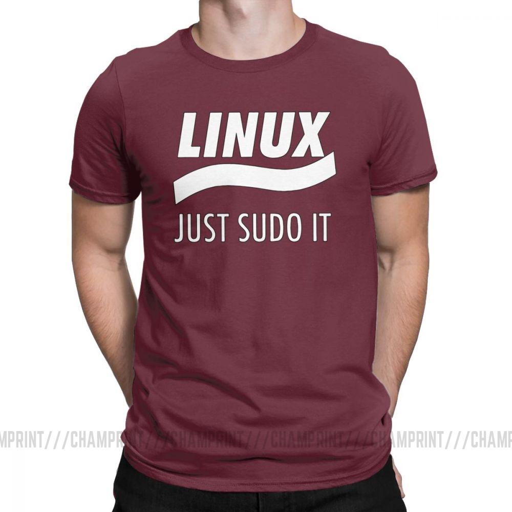 Linux Just Sudo It Geek command computer softwar admin funny T Shirt for Men Vintage plus size 100% Cotton printed Big Size Tops