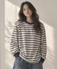 SAYUU Striped Biscuit Long Sleeve Tee Ivory