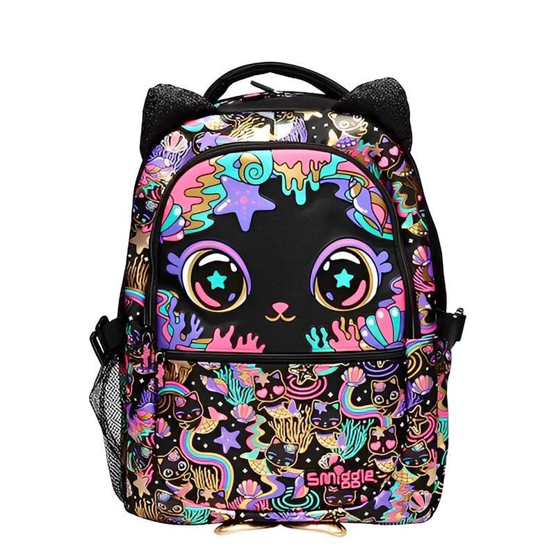 Smiggle Modrý Školní Batoh s Dvojitými Ramenními Popruhy pro 1.-6. třídu - Velký, Dekompresní, Multifunkční Batoh