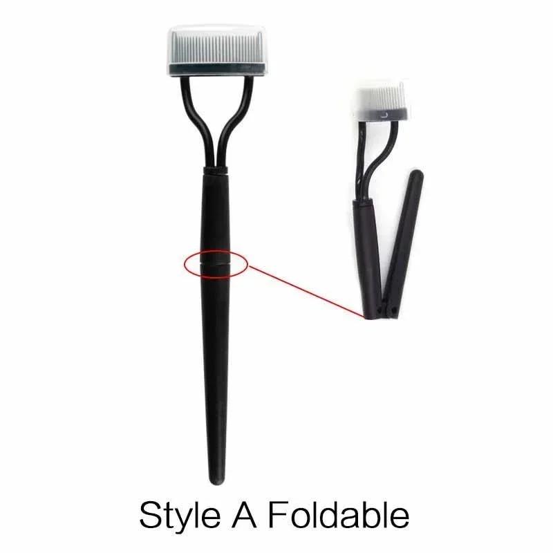 Black Eyelash Curler Comb Makeup Tool Applicator Eyelashes Brush Eyebrow Curler Eyelash Comb Curler for Beautiful Lashes