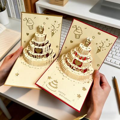 3D Pop-up Geburtstagskarten Handgemachte Grußkarten mit Umschlägen für Weihnachten Valentinstag Geburtstag Jahrestag Hochzeit