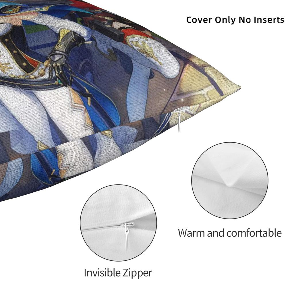 Printing Genshin Impact map Pillowcase Polyester Cushion Cover Decorations video game Pillow Case Cover Home Zippered
