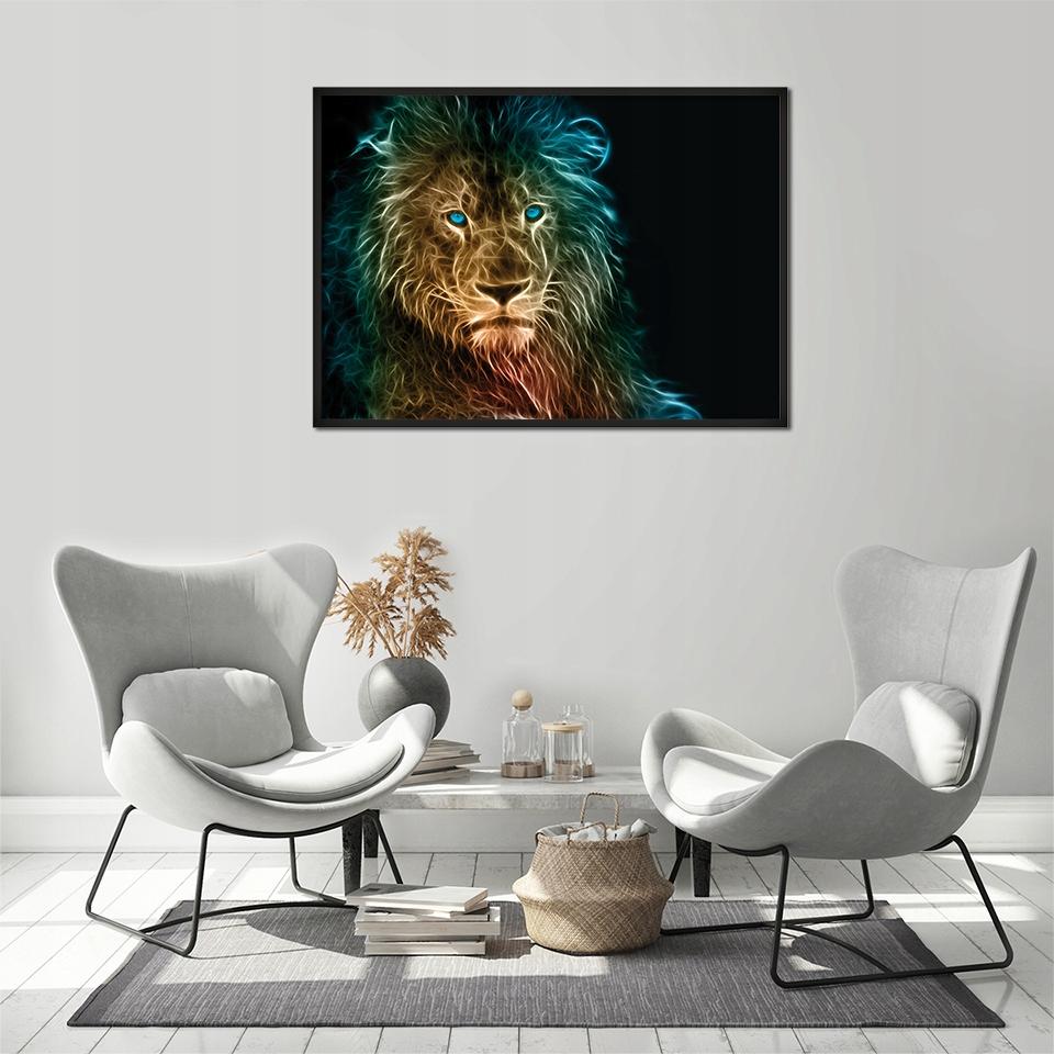 Picture poster In a frame 43x33 cm Lion P663