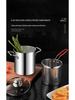 Mini Multifunctional 304 Stainless Steel Frying Pan with Filter for Induction Cookers