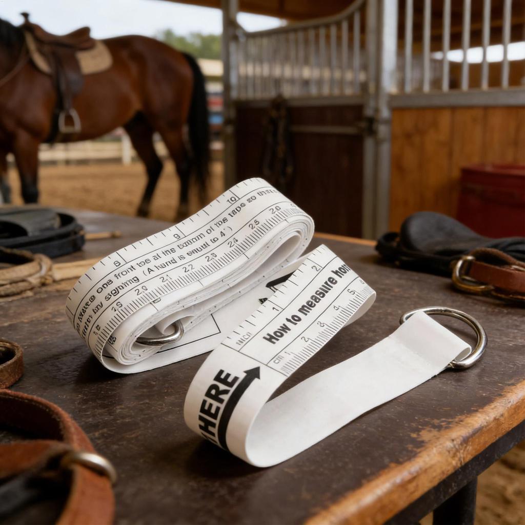 Equestrian Horse Weight & Height Tape Measuring Ruler for Body Condition, Stable Ranch Farm Tool, Racing Health Care Equine