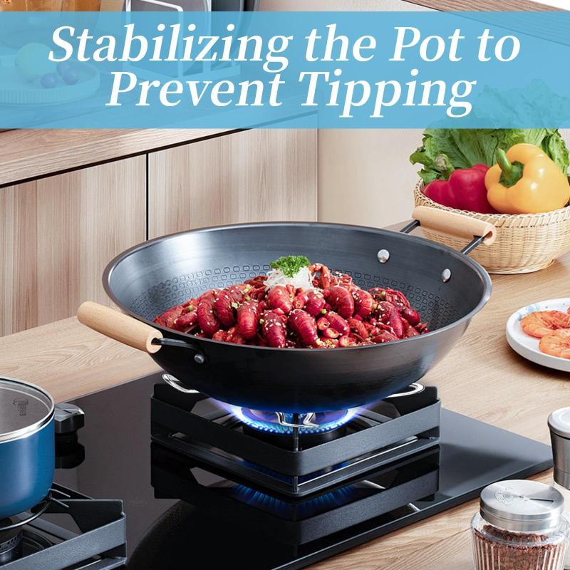 1pcs Gas Stove Support Stand, Stainless Steel Stand, Camping Iron Stove Ring, Heat Diffuser, Small Pot Stand, Kitchen Cooking