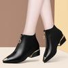 Short Tube Round Toe Women Boots Front Zipper Fashion Women Boots Trend with Heel Women Boots Botas De Mujer