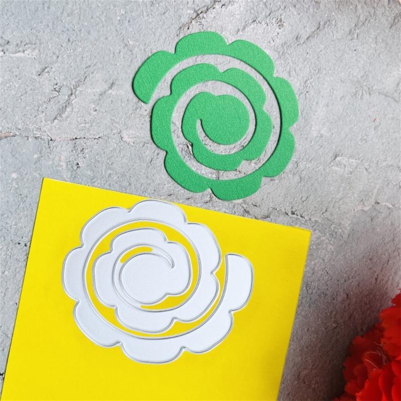 Metal Die Cuts Curly Flower Embossing Stencil Cutting Dies for Card Making Scrapbooking Paper DIY Template Handmade