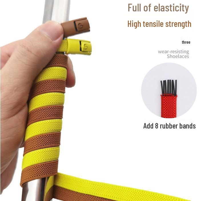 8mm Elastische Schnürsenkel-Schnalle ohne Binden für Herren und Kinder
