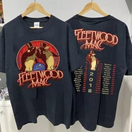 Футболка Fleetwood Mac, Fleetwood Mac На концерте 2018 Репринт S-5XL Унисекс Футболка XXXXL