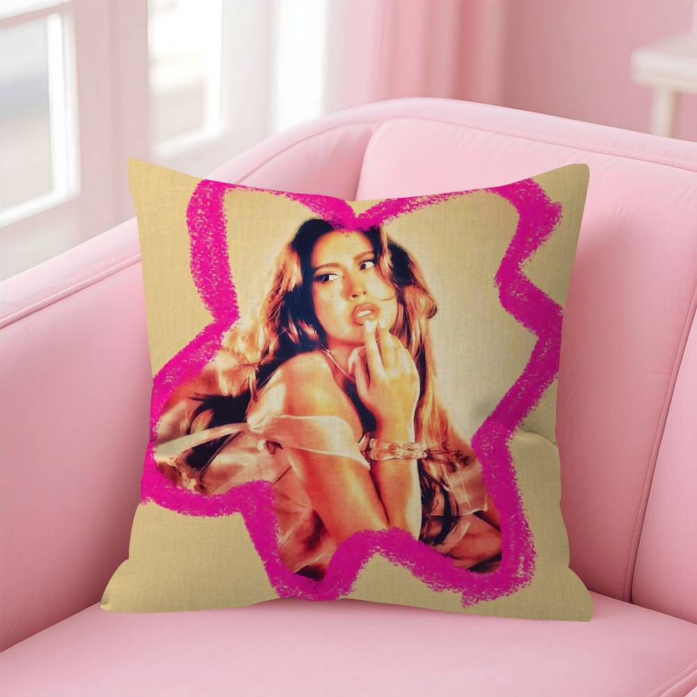 Singer Pop K-Kali Uchis Pillow Gift Home Office Decoration Bedroom Sofa Car Cushion Cover Case 45X45