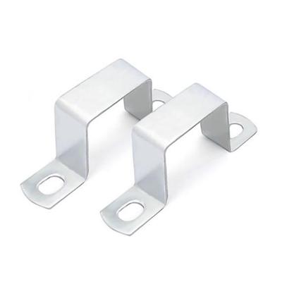 Galvaniserad Kolstål U-formad Sadelklämma & Vinkelbeslag för Fyrkantiga Rör