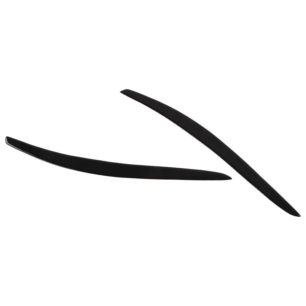 2 Pcs Headlight Eyebrow Glossy Black Trim Front Left Right Decoration for 3 Series Coupe E92 2006‑2012