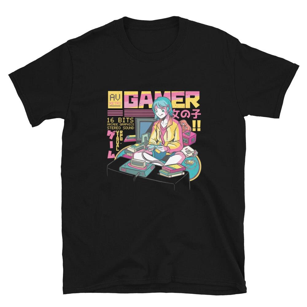 

Аниме футболка AV Retro Gamer Girl M