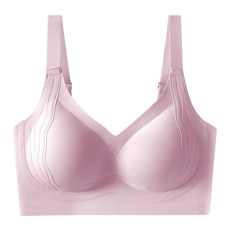 Breathable Non-marking Underwear Women's No Steel Ring Gathers and Closes the Secondary Breasts Comfortable Anti-sagging Adjustment Fixed Cup