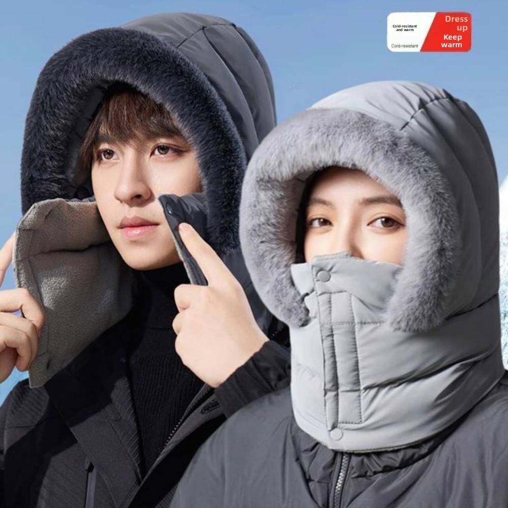 Warm Scarf Mask Integrated Hat Coldproof Helmet Cap New Lei Feng Hat Autumn and Winter