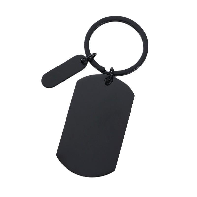 Laser Engraved Stainless Steel Holiday Gift Keychain