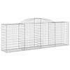 VidaXL Paniers à gabions arqués 20 pcs 300x50x100/120 cm fer galvanisé, gabion, cage de gabion, panier de mur de gabion, mur 3146715