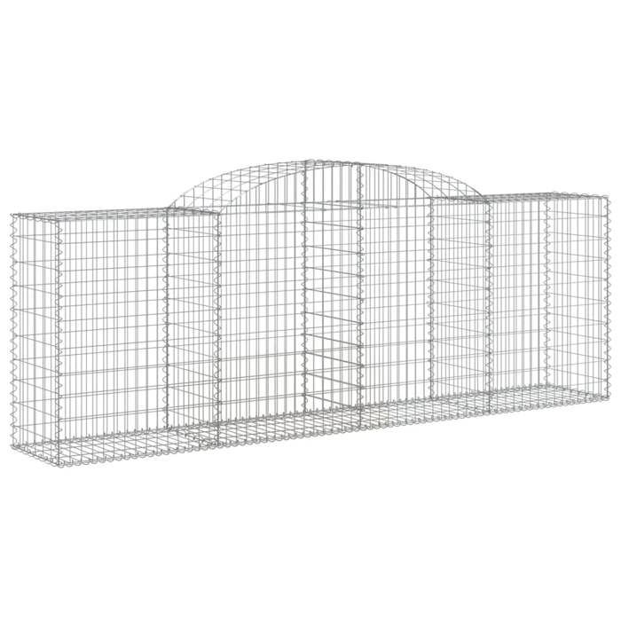 VidaXL Paniers à gabions arqués 20 pcs 300x50x100/120 cm fer galvanisé, gabion, cage de gabion, panier de mur de gabion, mur 3146715
