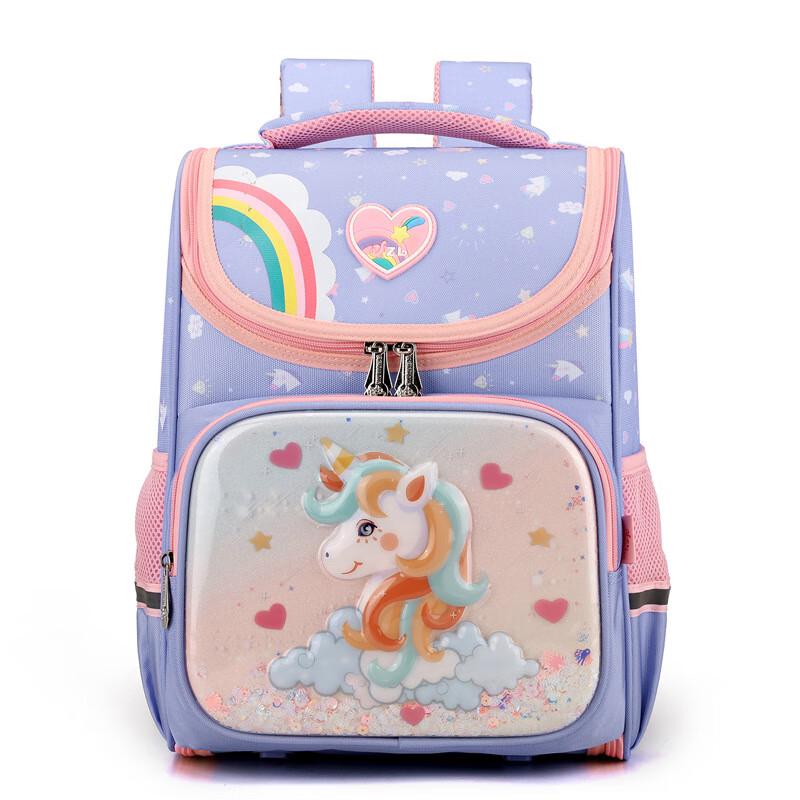 Sailuona Kaloge Girls Purple Unicorn Backpack Small (Grades 1-3)