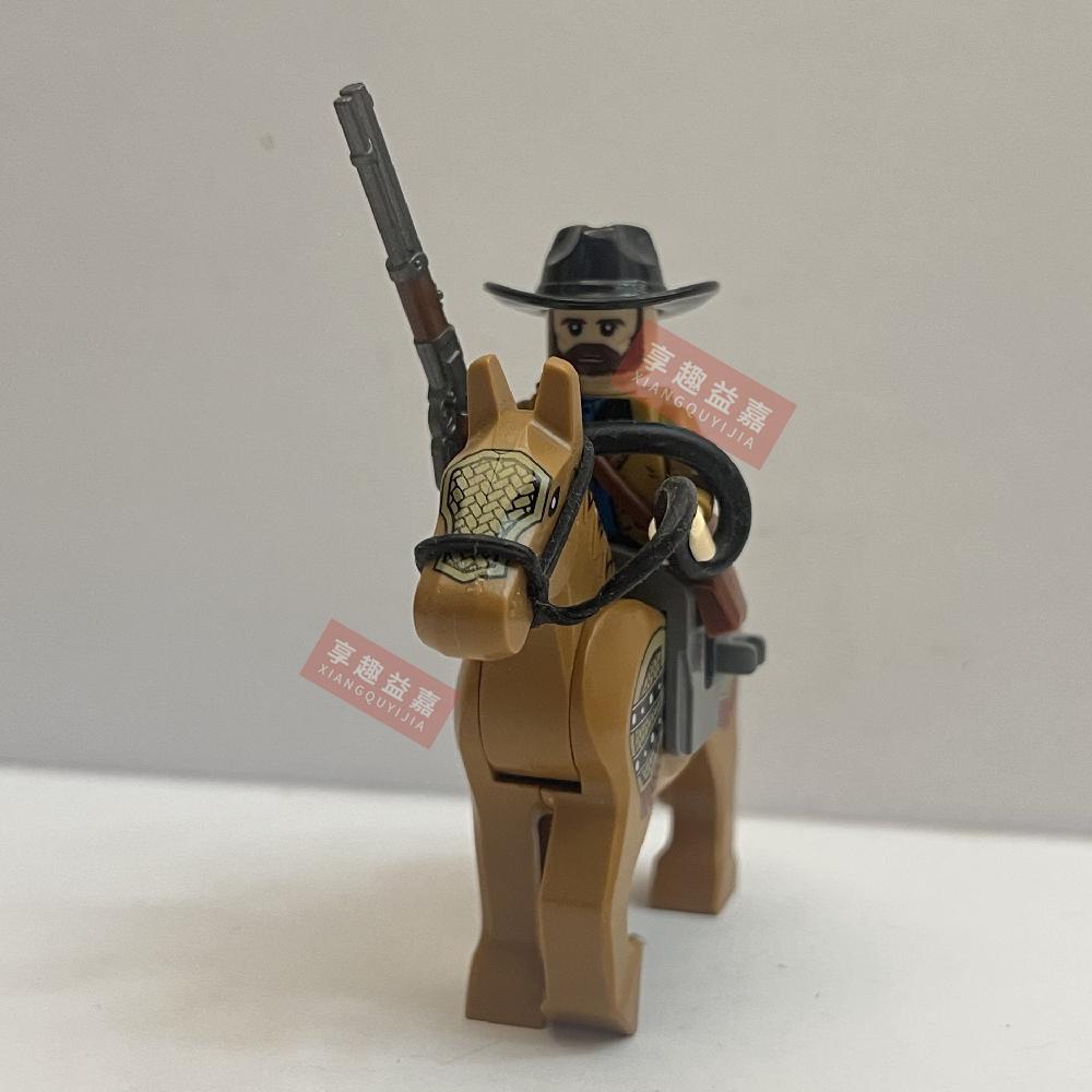 Police Wolf or Deer Detective Science  Valkyrie Building Blocks DIY mini action toy figures Assemble Bricks Children toys Gifts