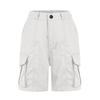 Bermuda Shorts For Women Cargo Shorts Knee Length 6 Pockets Elastic Waist Long Shorts For Summer Casual