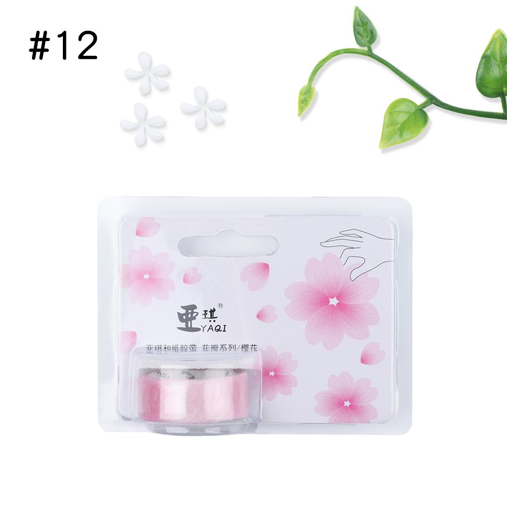 200PCS Adhesive Sticker Stylish Flower Petals Tape Scrapbooking Sticky Paper Masking Tape