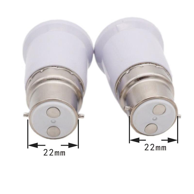 4/10/20/50pcs B22 to E27 Bulb Adapters Bayonet Lamp Base to Screw E26 E27 Bulb Holder Converter Two-Pin Socket to Edison Base