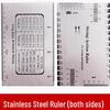 Stainless Steel Guitar String Spacing and Height Measuring Ruler for Electric, Classical, and Bass Guitars.
