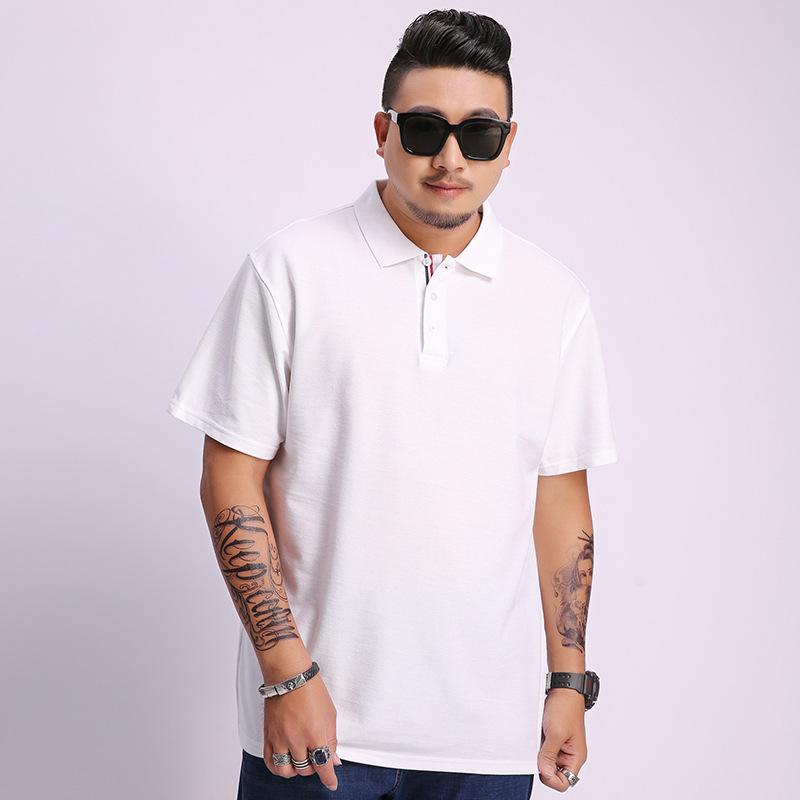 

Мужская футболка с короткими рукавами и лацканами Мужская деловая повседневная футболка больших размеров 8xl с короткими рукавами Мужская футболка XXXL белый