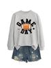 Colorful Football Letter Crewneck Sweatshirt - Game Day Long Sleeve Casual Wear