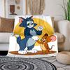 "Aventura de Tom & Jerry: Merchandise de Personagens Clássicos de Desenho Animado"Manta de Flanela para Sofá, Cama, Viagem, Acampamento, Escritório