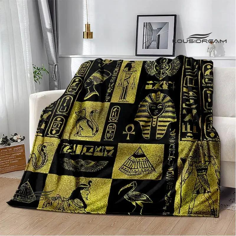 3D Egyptian Pharaoh Oracle Black Cat Printed Blanket Warm Flannel blankets Home bed linings blankets for beds Birthday Gift