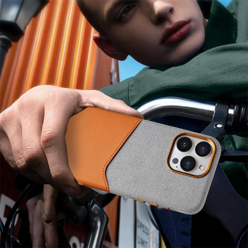 Double Leather Microfiber Flocked Magnetic Phone Case For iPhone 13 12 14 15 16 17 Pro Max Plus Wallet Card Insertion Protective