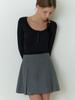 Liel Sherry Button U T-Shirt (Black)