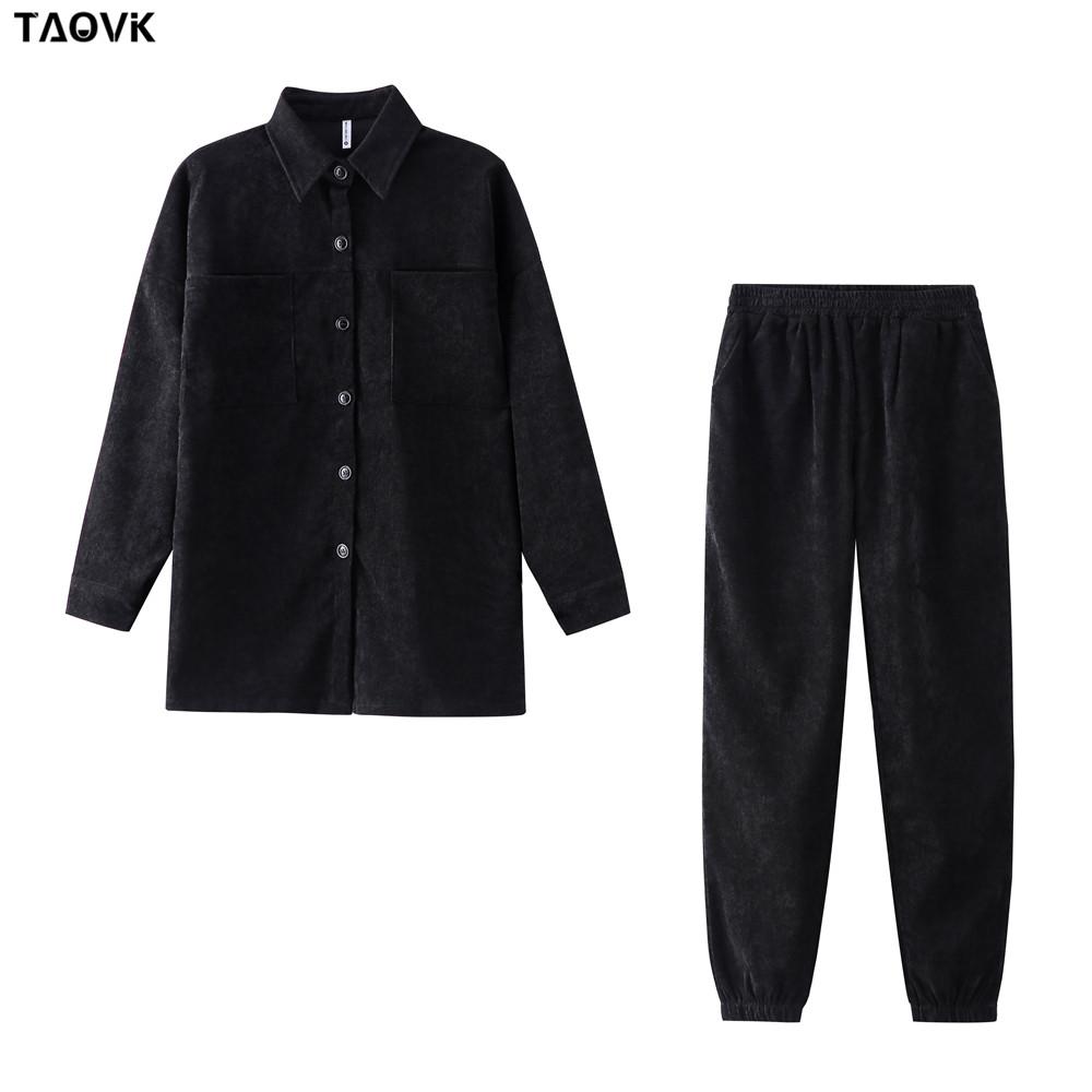 

Женский костюм TAOVK : рубашка с длинным рукавом и брюки S