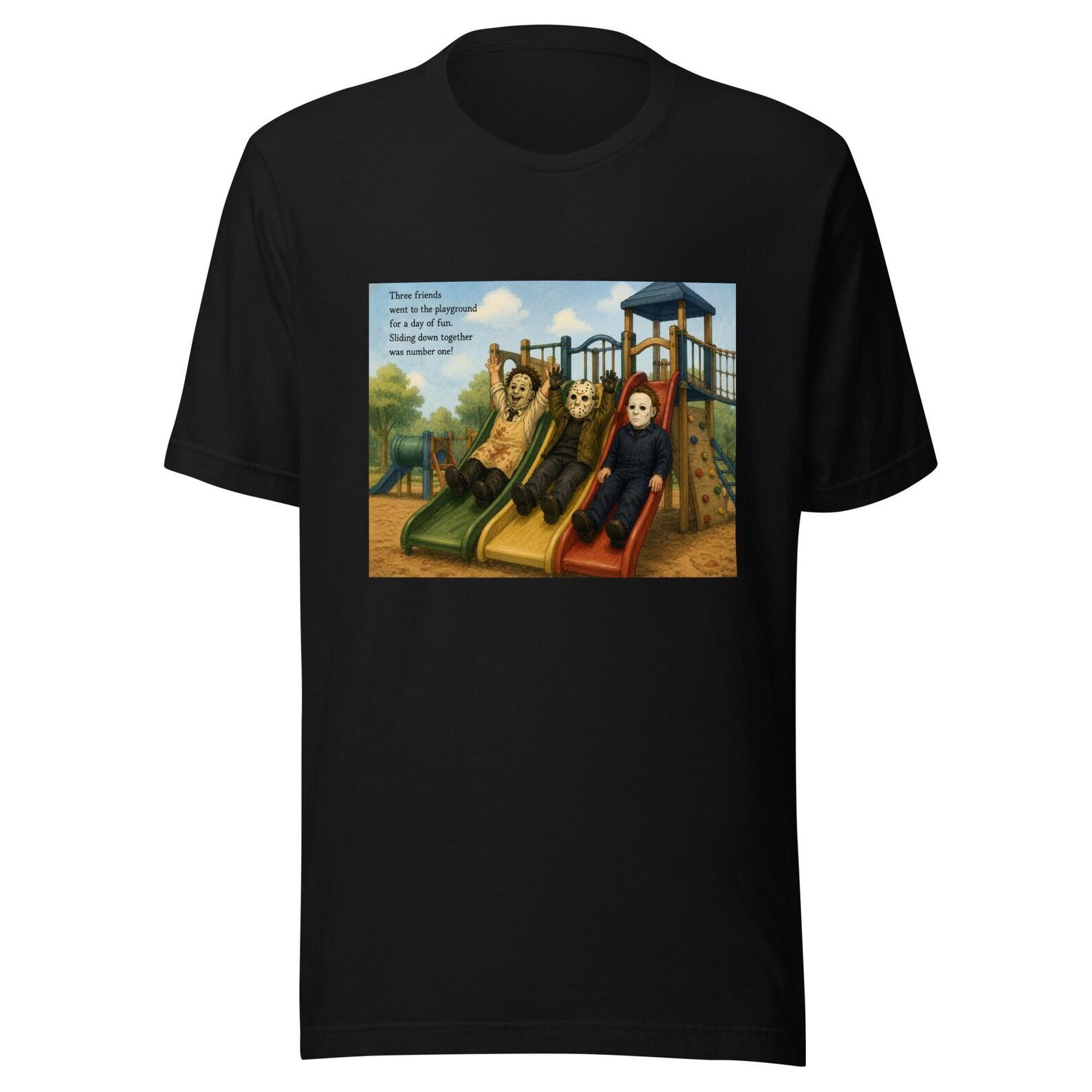 Horror on the Playground Funny Slasher Shirt S