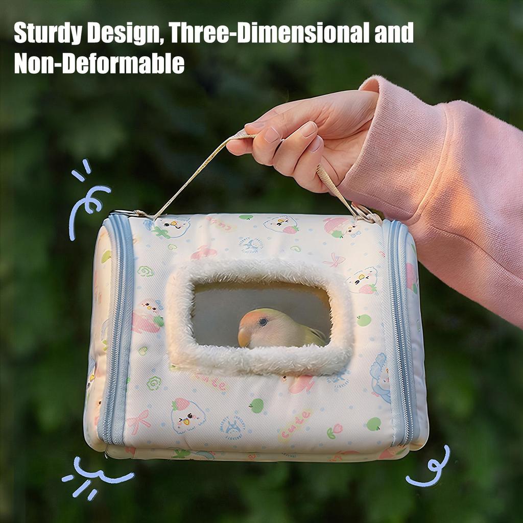 Bird Travel Carrier Portable Parrot Transport Box with Window Parrot Carrier for Parakeet Hiking Camping Conure Cockatiel Canary